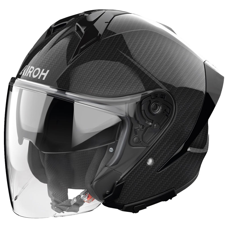 Åben motorcykelhjelm Airoh H21 Carbon sort