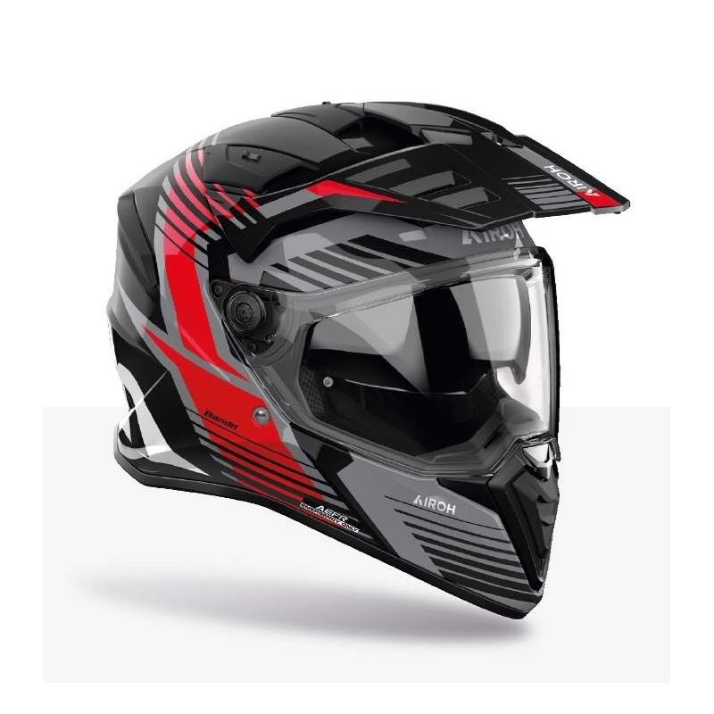 Enduro-motorcykelhjelm Airoh Bandit Spicy red