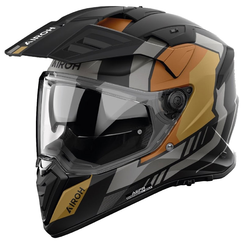 Enduro-motorcykelhjelm Airoh Bandit Horn mat guld