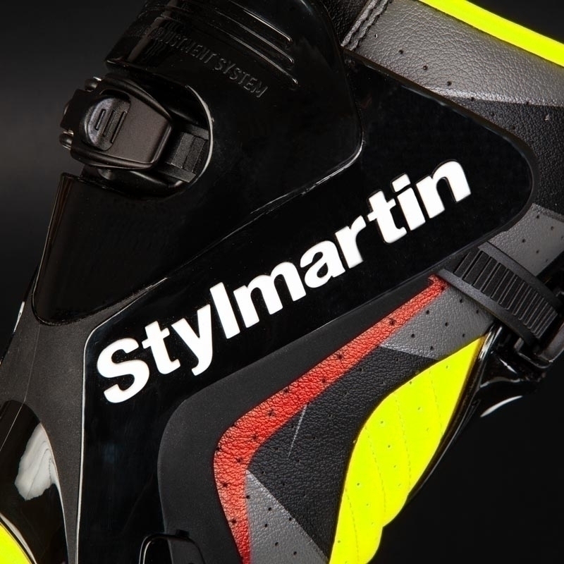 Stylmartin Stealth Evo Air sort-fluogule motorcykelstøvler