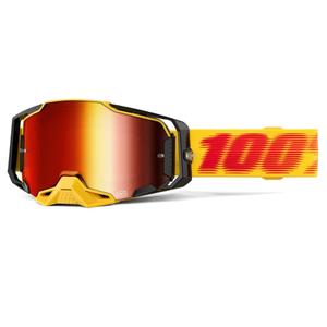 Motocrossbriller 100% ARMEGA Tetsu med rød plexi