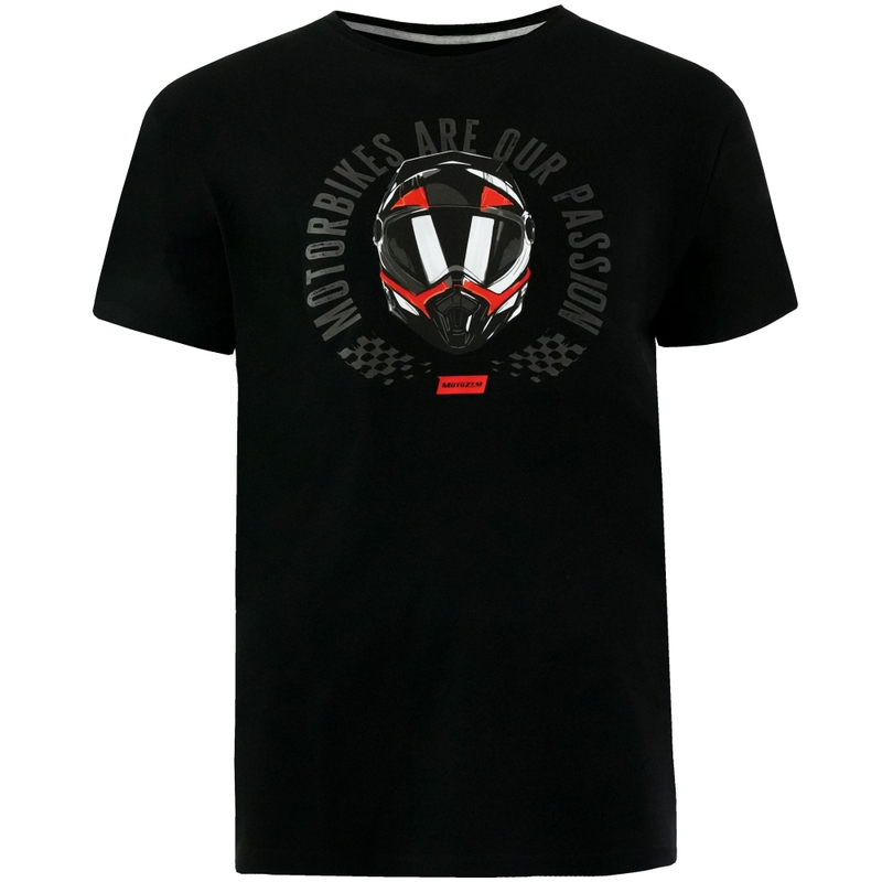 MotoZem Motorcykler er vores passion T-shirt sort