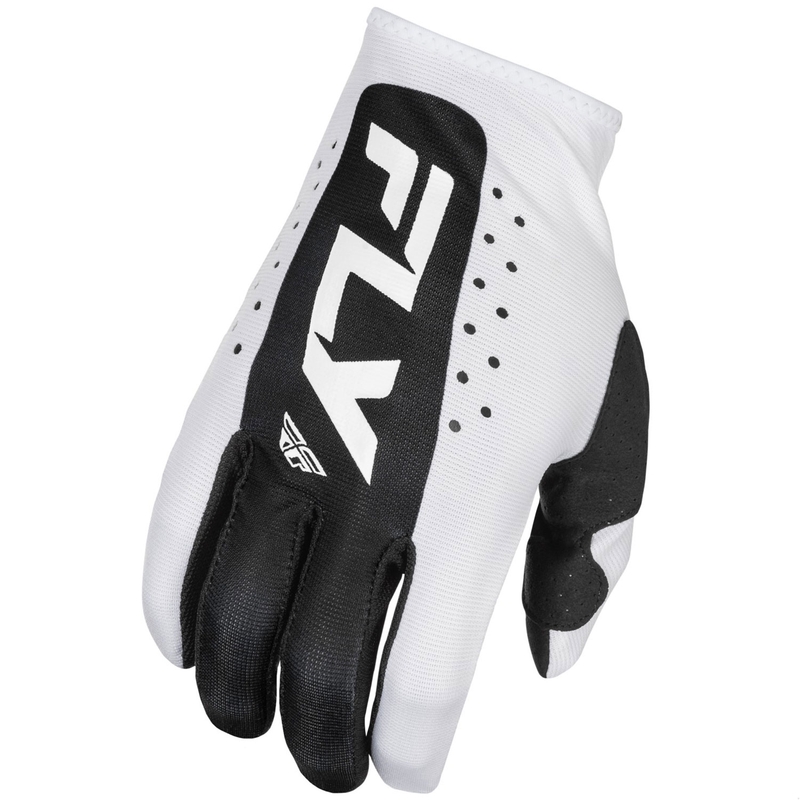 Motocross-handsker FLY Racing Lite hvid-sort