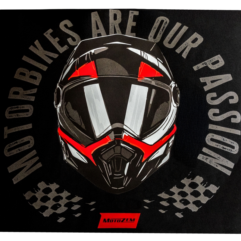 MotoZem Motorcykler er vores passion T-shirt sort
