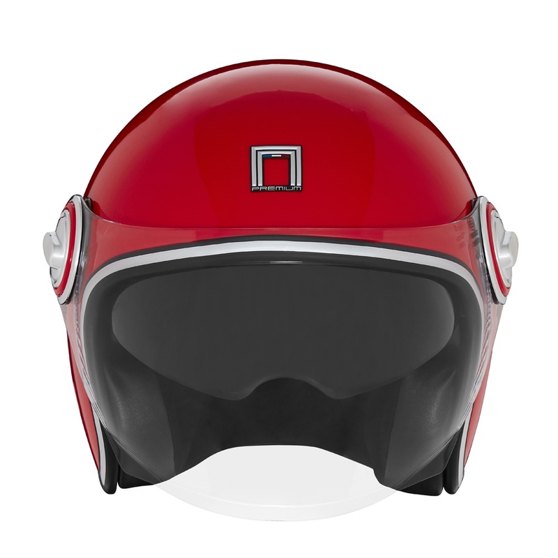 Åben motorcykelhjelm NOX PREMIUM Heritage rød