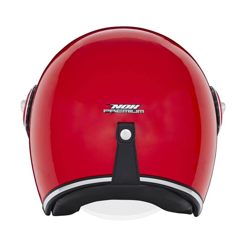 Åben motorcykelhjelm NOX PREMIUM Heritage rød