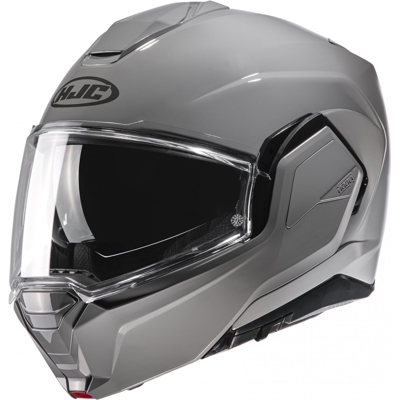 HJC i100 Solid lysegrå flip-up motorcykelhjelm