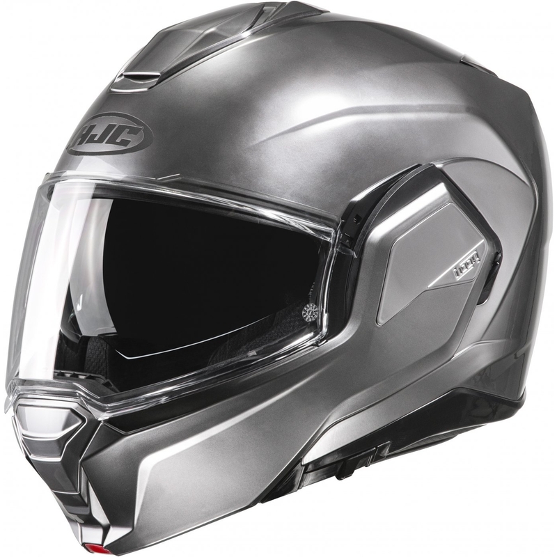 HJC i100 Solid Silver sammenklappelig motorcykelhjelm
