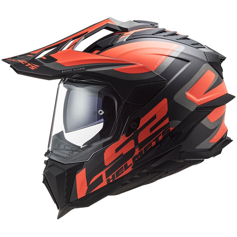 Endurohjelm LS2 MX701 Explorer Alter sort-fluo orange-grå mat