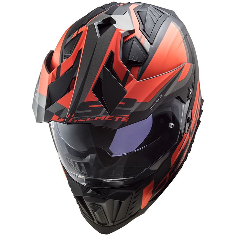 Endurohjelm LS2 MX701 Explorer Alter sort-fluo orange-grå mat