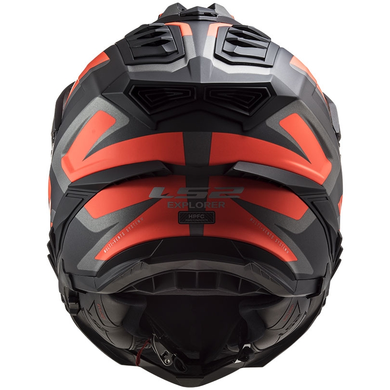 Endurohjelm LS2 MX701 Explorer Alter sort-fluo orange-grå mat