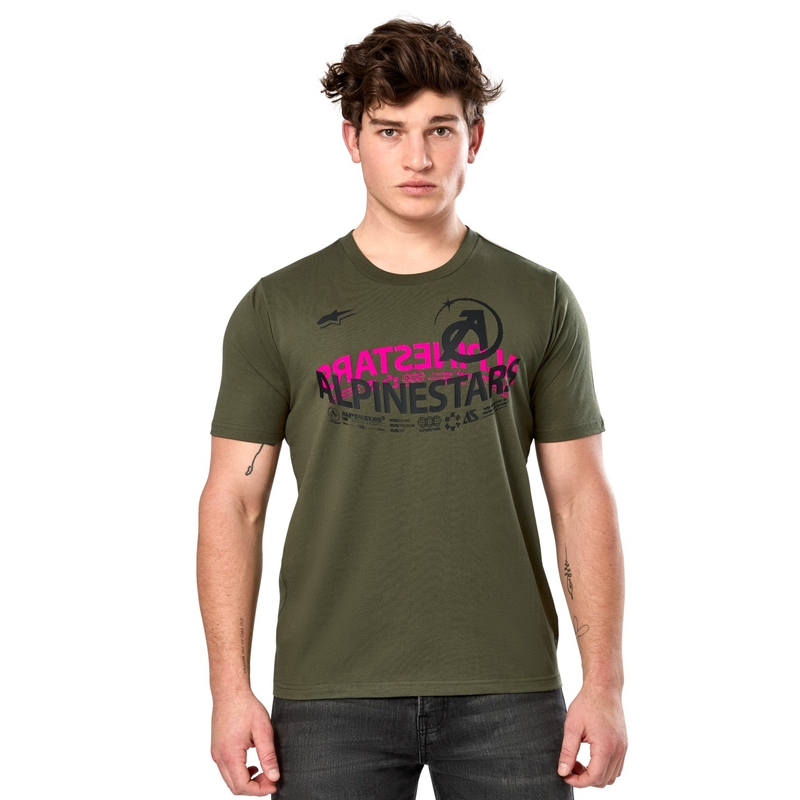 T-shirt Alpinestars Semicircle CSF grøn