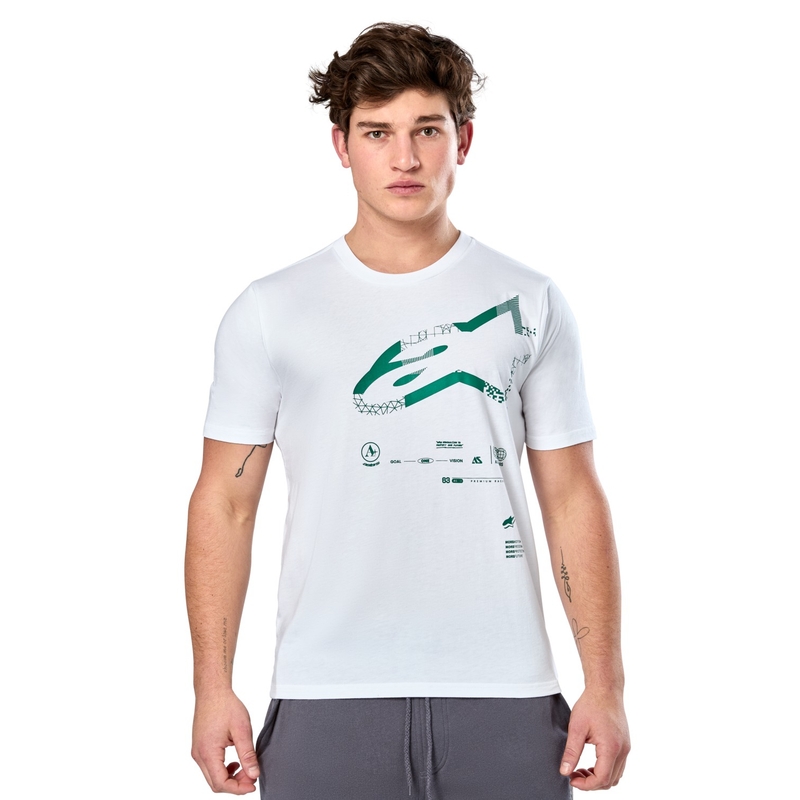 T-shirt Alpinestars Geografica CSF hvid
