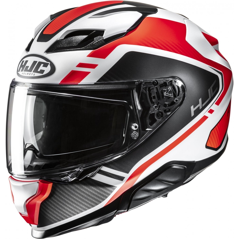 Integreret motorcykelhjelm HJC F71 Tozz MC6HSF hvid-sort-rød