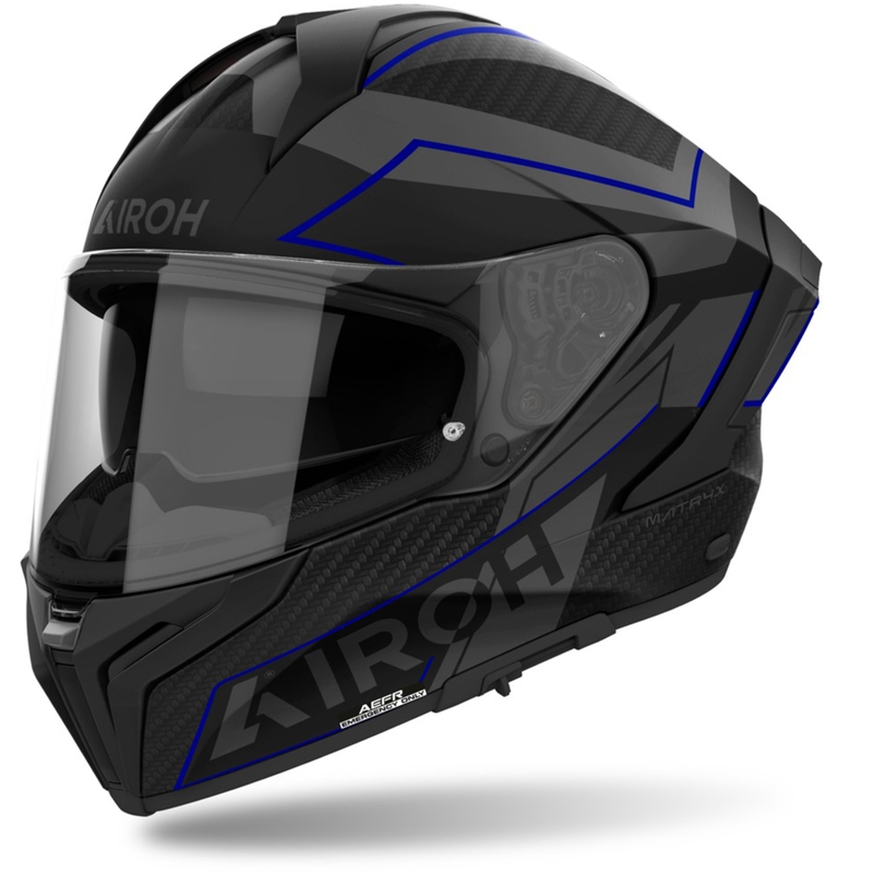 Integreret motorcykelhjelm Airoh MATRYX Sentinel mat blå
