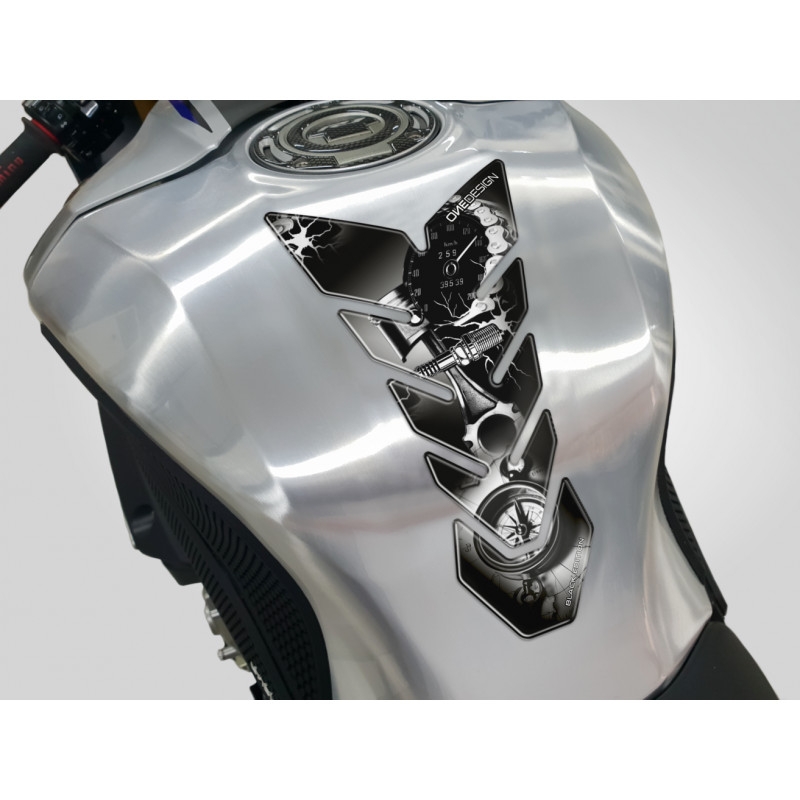 Cover til brændstoftank Print Black edition - Speedometer