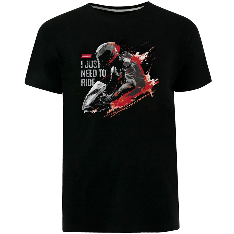 MotoZem T-shirt Jeg skal bare køre sort