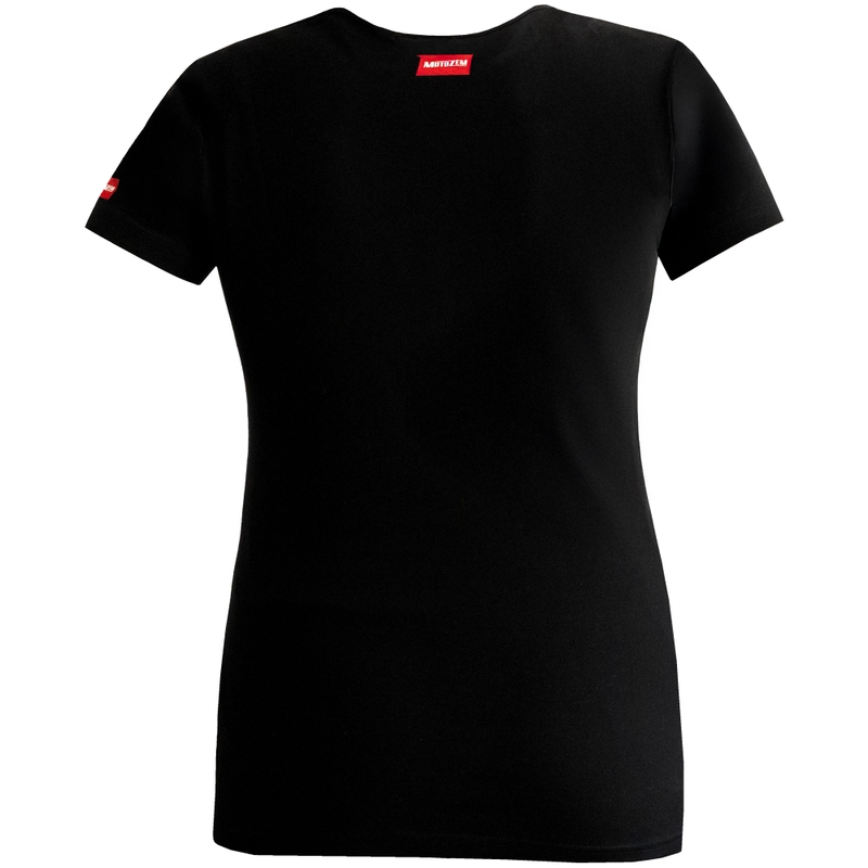 Dame MotoZem pige t-shirt sort