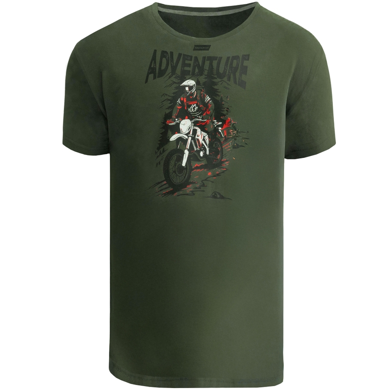 T-shirt Motozem Adventure grøn