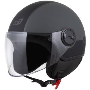 Åben hjelm ZED C35 grå-sort mat