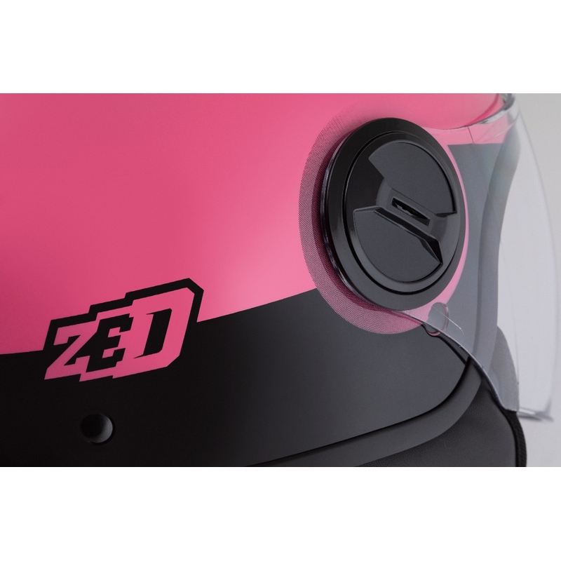 Åben hjelm ZED C35 pink-sort