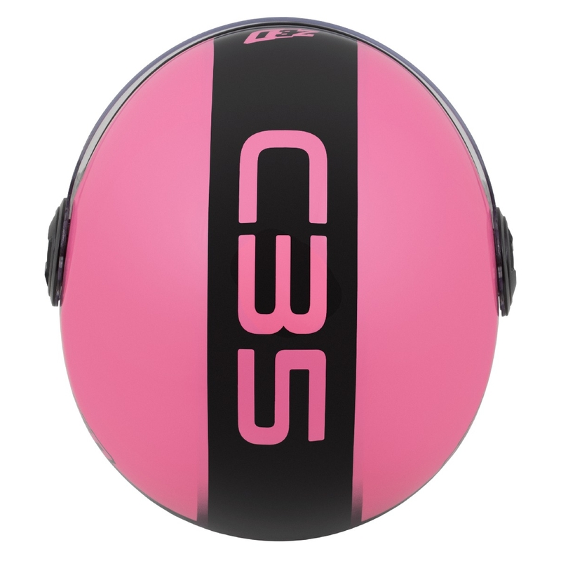 Åben hjelm ZED C35 pink-sort