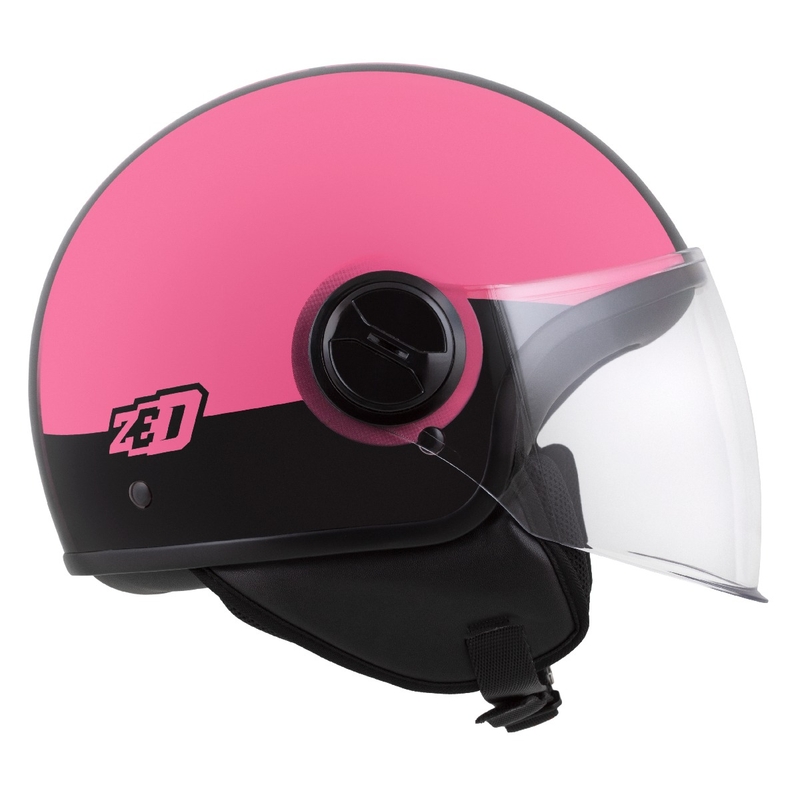 Åben hjelm ZED C35 pink-sort