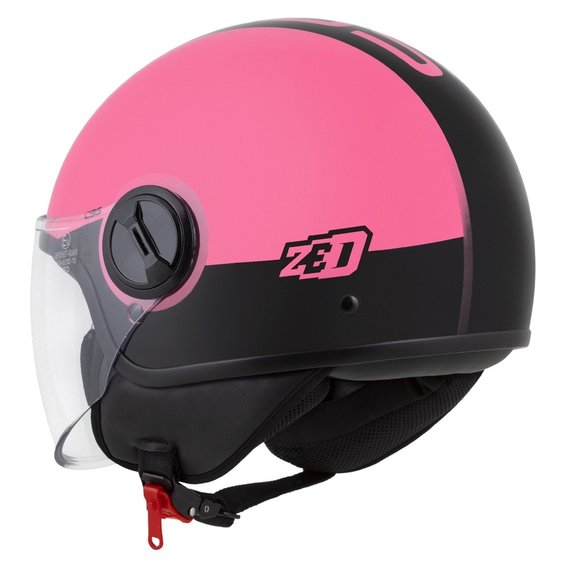 Åben hjelm ZED C35 pink-sort