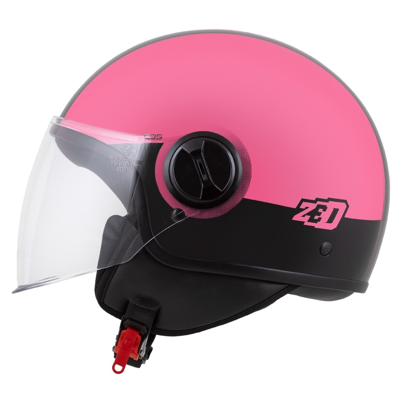 Åben hjelm ZED C35 pink-sort