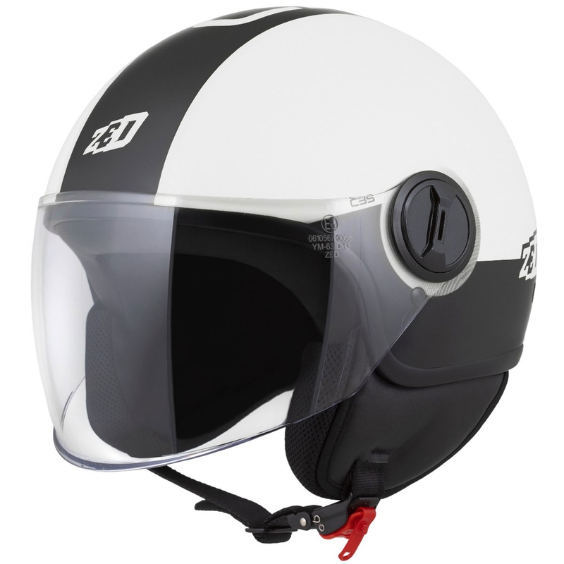 Åben hjelm ZED C35 hvid-sort