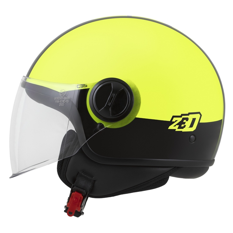 Åben hjelm ZED C35 fluogul-sort