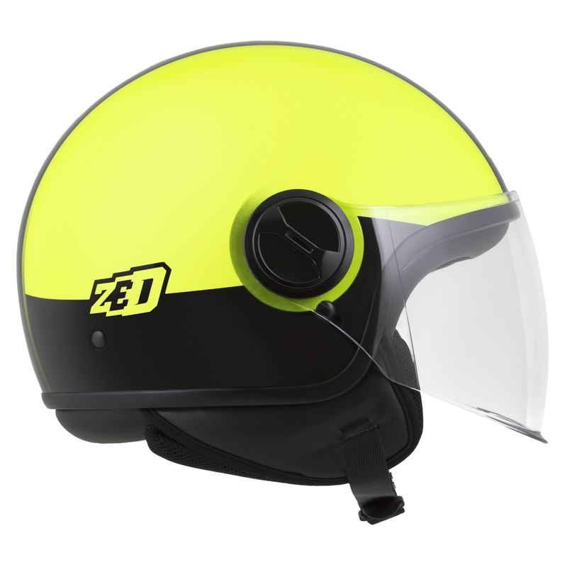 Åben hjelm ZED C35 fluogul-sort