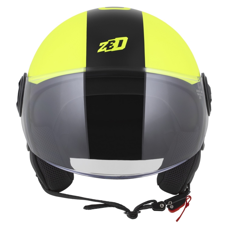 Åben hjelm ZED C35 fluogul-sort