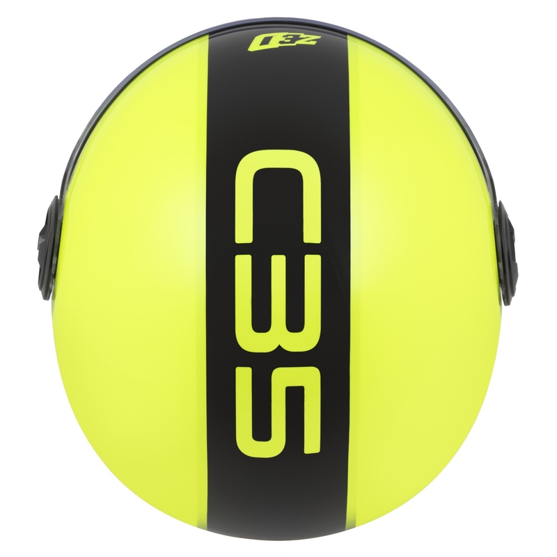 Åben hjelm ZED C35 fluogul-sort