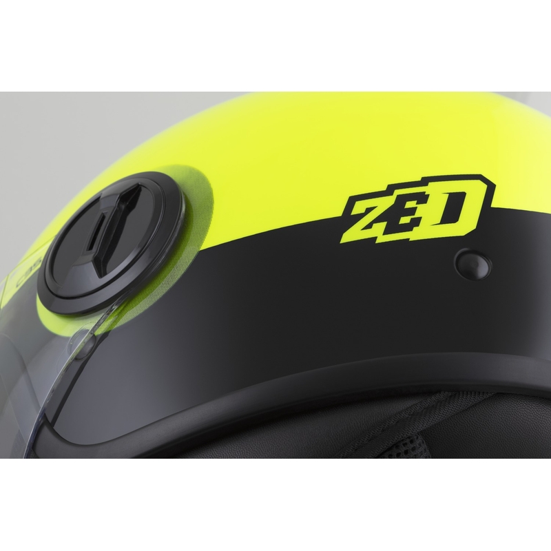 Åben hjelm ZED C35 fluogul-sort