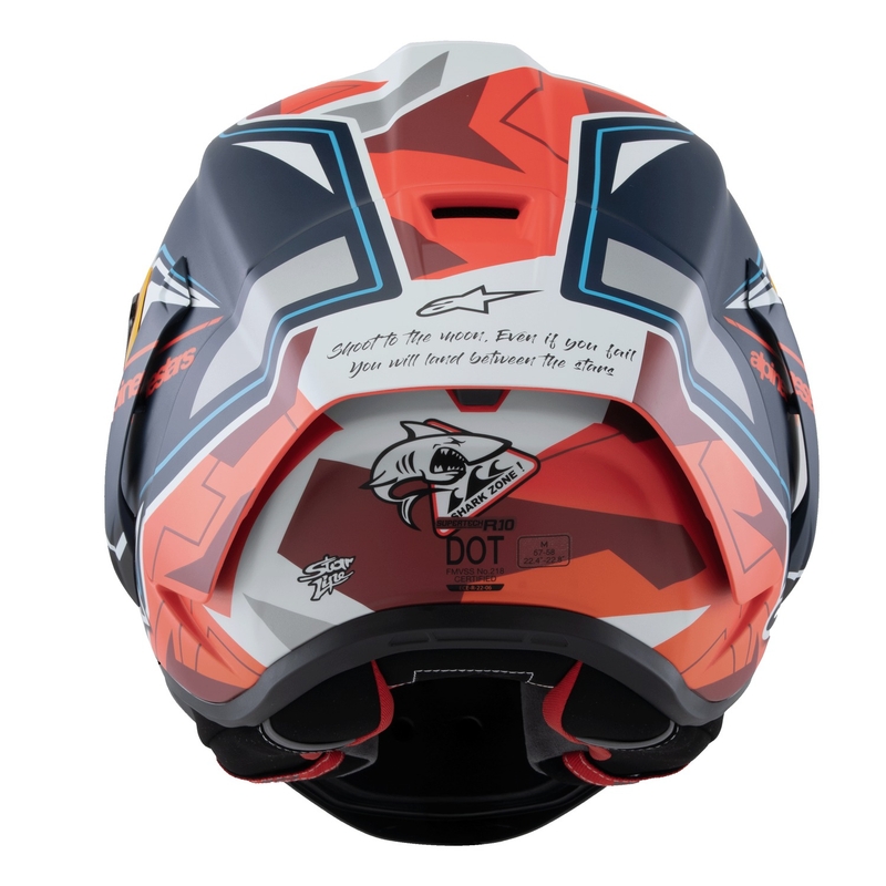 Alpinestars Supertech R-10 limited edition Pedro Acosta mat blå-rød-hvid integreret motorcykelhjelm