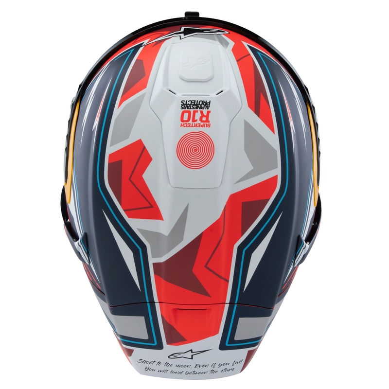 Alpinestars Supertech R-10 limited edition Pedro Acosta mat blå-rød-hvid integreret motorcykelhjelm