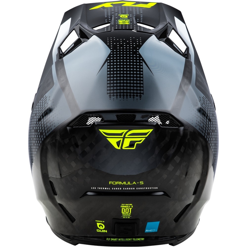 Motocrosshjelm til motorcykel FLY Racing Formula S Carbon grå-fluogul