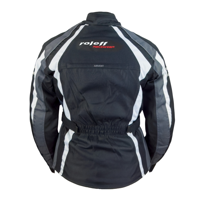 Roleff Venedig sort-grå-hvid motorcykeljakke til kvinder