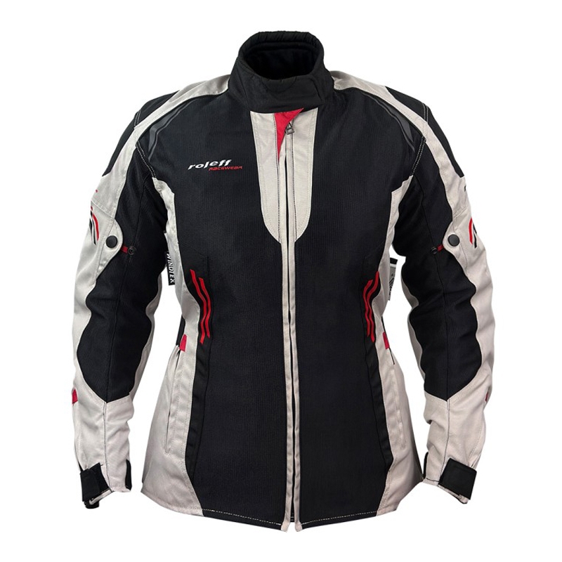 Roleff Mesh Black Beige Red motorcykeljakke til kvinder
