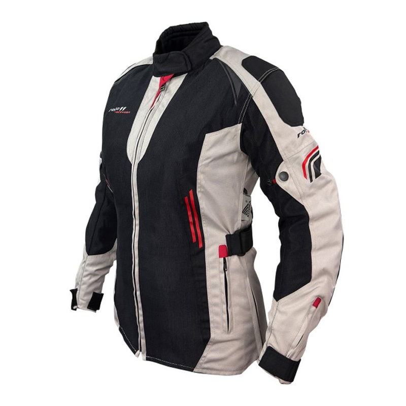 Roleff Mesh Black Beige Red motorcykeljakke til kvinder