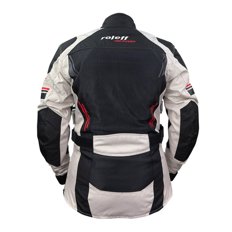 Roleff Mesh Black Beige Red motorcykeljakke til kvinder