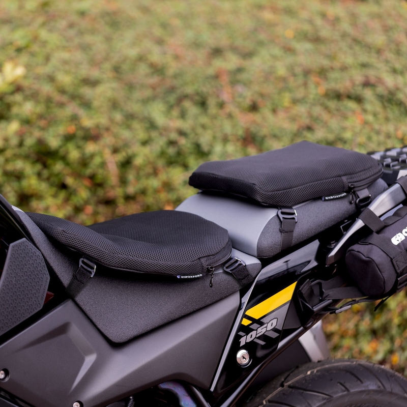 Oxford Air Seat Pillion og Enduro Oppustelig Sædepude Sort