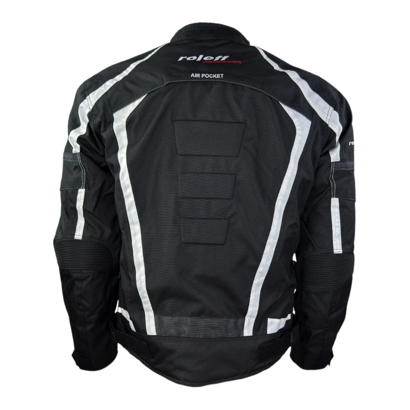 Motorcykeljakke Roleff Kodra RO546 sort og hvid