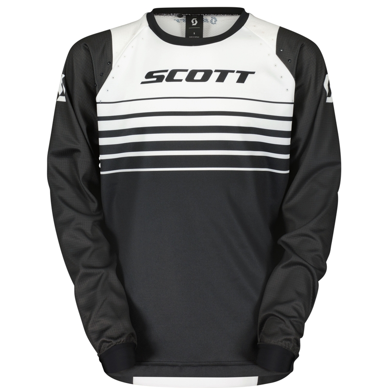 Motocrosstrøje til børn SCOTT EVO Swap sort og hvid