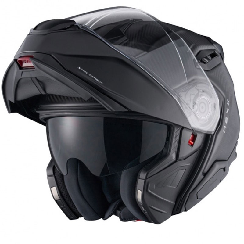 Nexx X.Lifetour Zero PRO sort flip-up motorcykelhjelm udsalg