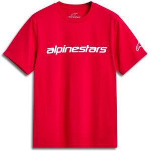 T-shirt Alpinestars Linear Wordmark 2.0 CSF rød og hvid