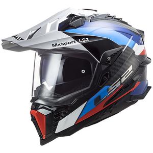 Enduro-motorcykelhjelm LS2 MX701 C Explorer Frontier sort-blå