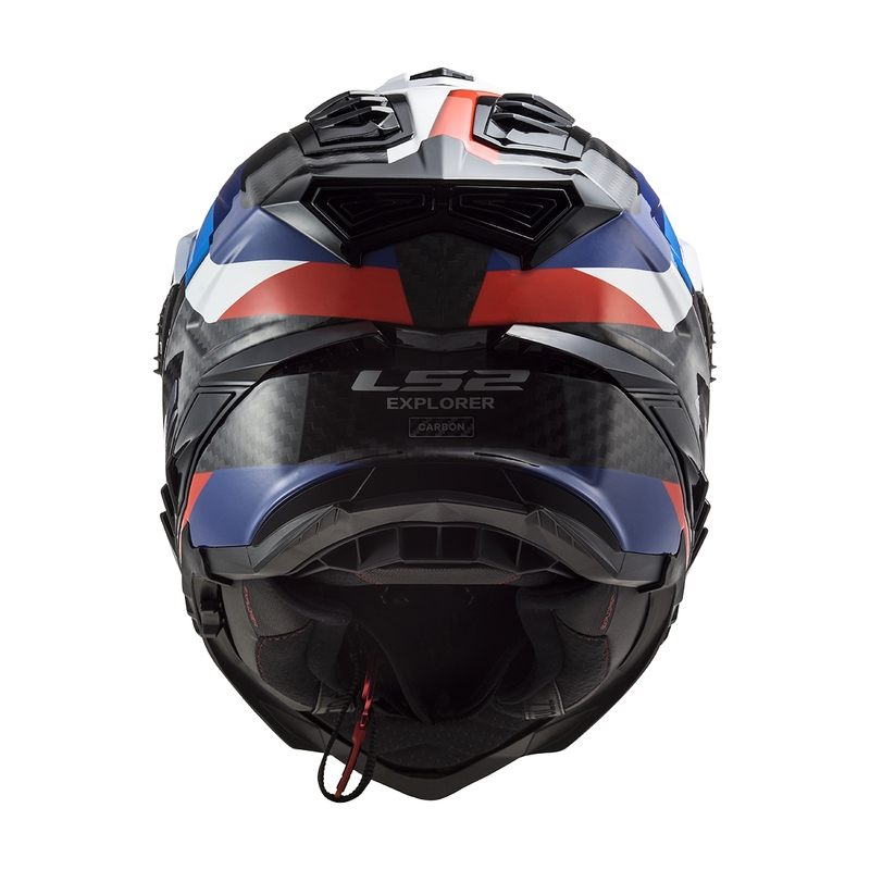 Enduro-motorcykelhjelm LS2 MX701 C Explorer Frontier sort-blå