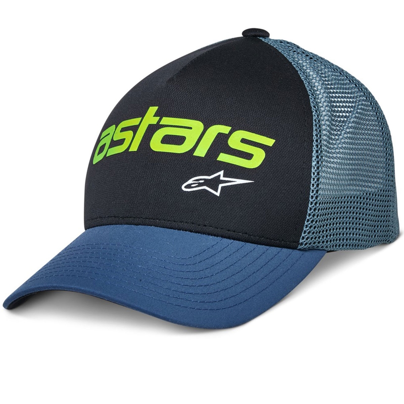 Alpinestars Vital Trucker-kasket sort-blå-grøn